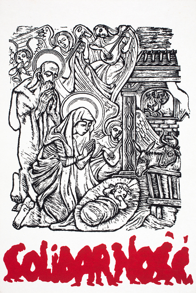 Kartka świąteczna – darowizna przekazana do AIPN Rzeszów przez Andrzeja Szalla w imieniu Regionu Podkarpacie NSZZ „Solidarność” Oddział w Sanoku