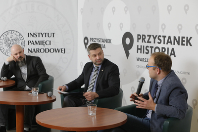 Dyskusja „Grudzień 1970: między buntem ekonomicznym a niepodległościową rewoltą” – 18 grudnia 2020. Fot. Piotr Życieński (IPN)