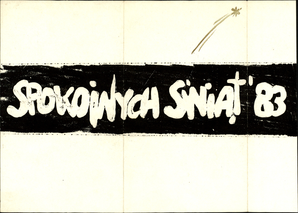 Kartka świąteczna z 1983, wydrukowana przez środowiska solidarnościowe. Ze zbiorów AIPN Kraków