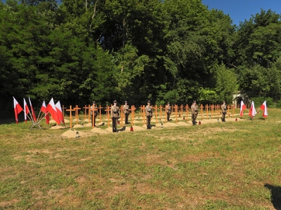 Uroczystość upamiętniająca ofiary niemieckiej zbrodni w Forcie III. Pomiechówek, 30 lipca 2020. Fot. IPN