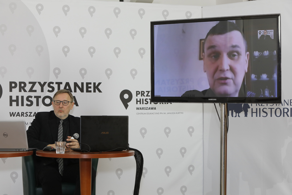 Dyskusja o stalinizacji życia w PRL na przykładzie Katowic – 12 marca 2021. Fot. Piotr Życieński (IPN)