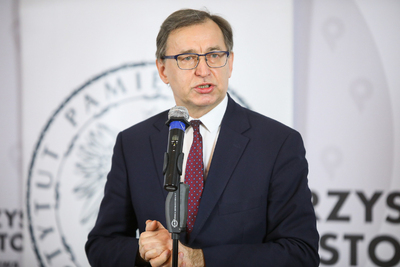 Prezes Instytutu Pamięci Narodowej dr Jarosław Szarek. Konferencja prasowa IPN – 23 marca 2021. Fot. Sławek Kasper (IPN)