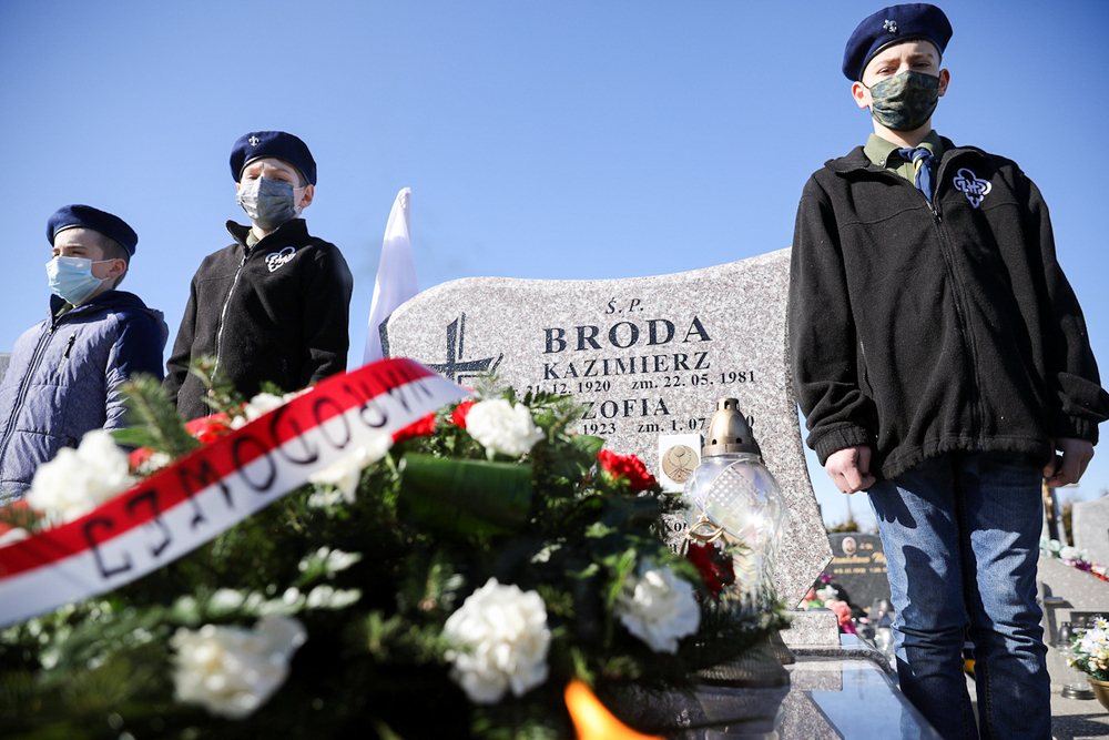 Uroczystości Narodowego Dnia Pamięci Polaków ratujących Żydów pod okupacją niemiecką – Markowa, 24 marca 2021. Fot. Sławek Kasper (IPN)