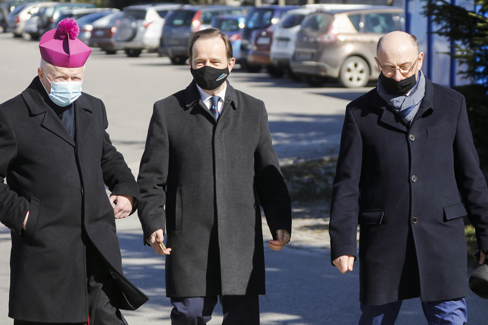 Uroczystości Narodowego Dnia Pamięci Polaków ratujących Żydów pod okupacją niemiecką – Markowa, 24 marca 2021. Fot. Sławek Kasper (IPN)