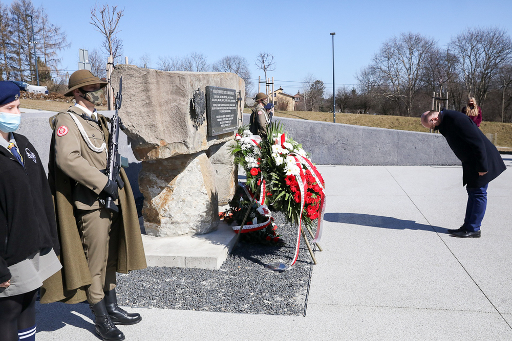 Uroczystości Narodowego Dnia Pamięci Polaków ratujących Żydów pod okupacją niemiecką – Markowa, 24 marca 2021. Fot. Sławek Kasper (IPN)