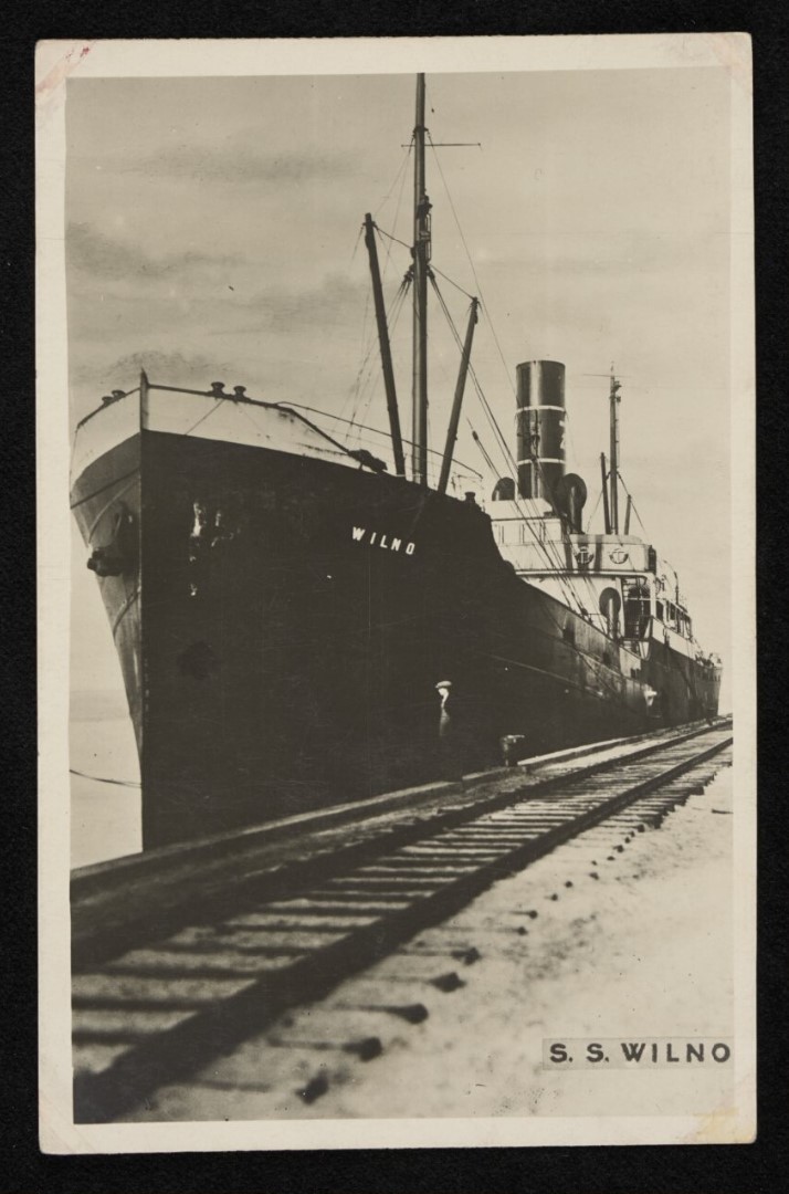 Polski statek s/s „Wilno”, pocztówka wydana w Warszawie po 1928. Ze zbiorów cyfrowych Biblioteki Narodowej (polona.pl)