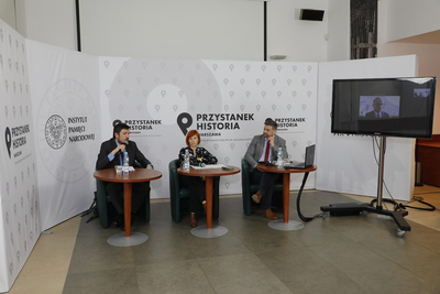 Dyskusja „Niemieckie zbrodnie w obozach koncentracyjnych” – 18 kwietnia 2021. Fot. Piotr Życieński (IPN)