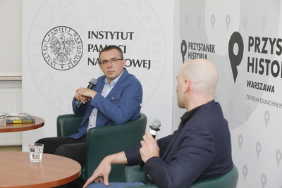 Dyskusja online „Akcje specjalne kontrwywiadu” z cyklu „Historia zza kulis” – Warszawa, 29 kwietnia 2021. Fot. Piotr Życieński (IPN)