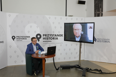 Dyskusja online „Operacja Kapella czyli litewskie KGB przeciw JPII” z cyklu „Kulisy historii”. Fot. Piotr Życieński (IPN)