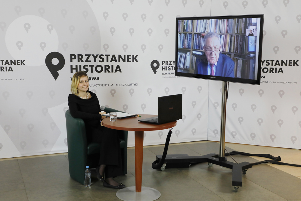 Spotkanie online „Nauka i oświata polska na Bliskim Wschodzie” z cyklu „Jak Polacy budowali Orient” – 23 maja 2021. Fot. Piotr Życieński (IPN)