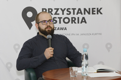 Rozmowa online „Banknoty polskiego podziemia” – 24 maja 2021. Fot. Piotr Życieński (IPN)