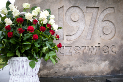 Pomnik Robotników Czerwca 1976 roku – Warszawa-Ursus, 25 czerwca 2021. Fot. Sławek Kasper (IPN)
