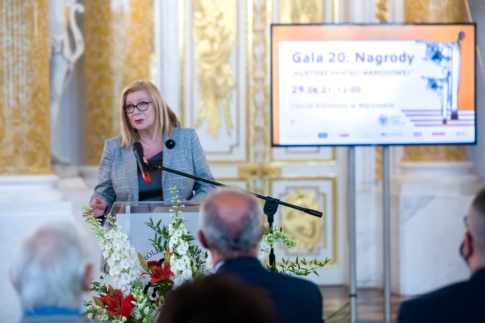 Wicemarszałek Sejmu Małgorzata Gosiewska podczas uroczystości wręczenia Nagrody IPN „Kustosz Pamięci Narodowej” – Warszawa, 29 czerwca 2021. Fot. Sławek Kasper (IPN)