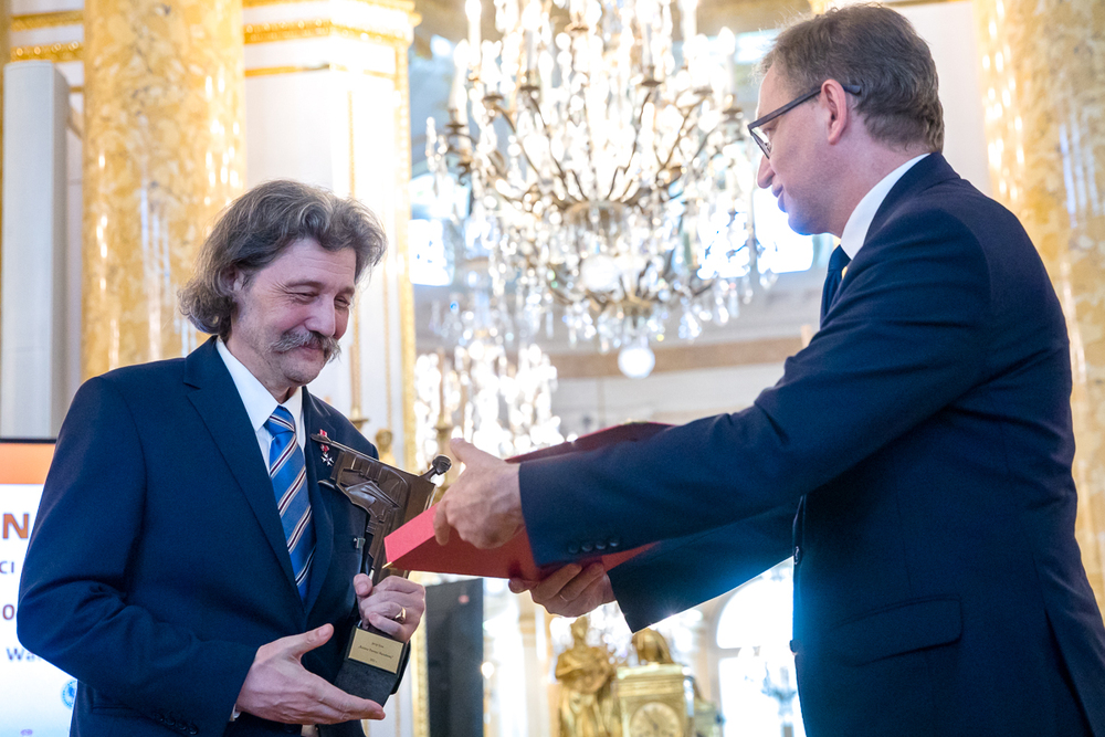 Jerzy Giza, laureat Nagrody IPN „Kustosz Pamięci Narodowej” z 2021 roku – Warszawa, 29 czerwca 2021. Fot. Sławek Kasper (IPN)