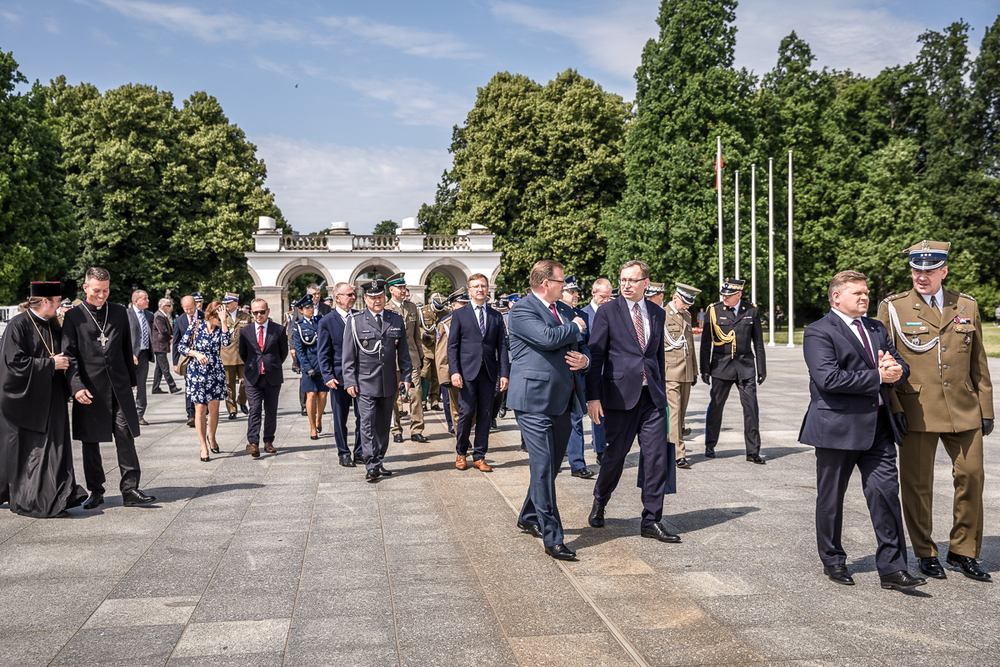 Uroczystość przekazania obowiązków przez gen. dyw. Roberta Głąba nowemu Dowódcy Garnizonu Warszawa – 30 czerwca 2021. Fot. Sławek Kasper (IPN)