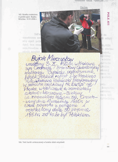 Strona z książki „Cmentarz Osobowicki we Wrocławiu. Pola ofiar komunizmu”