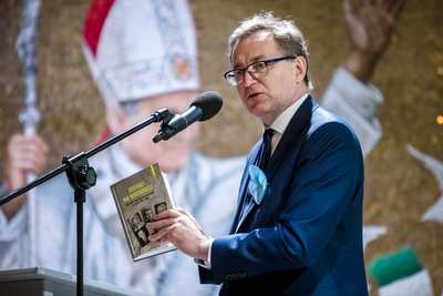 Jarosław Szarek, prezes IPN podczas XXVII Światowego Zjazdu i Pielgrzymki Kresowian – Jasna Góra, 4 lipca 2021. Fot. Sławek Kasper (IPN)