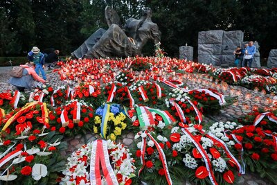 Uroczystości oficjalne na Cmentarzu Powstańców Warszawy na Woli – 1 sierpnia 2021. Fot. Sławek Kasper (IPN)