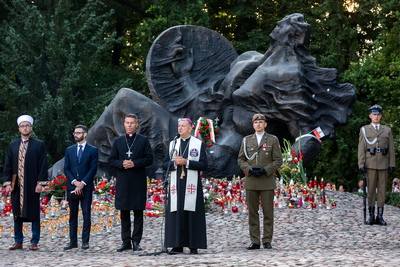 Uroczystości oficjalne na Cmentarzu Powstańców Warszawy na Woli – 1 sierpnia 2021. Fot. Sławek Kasper (IPN)