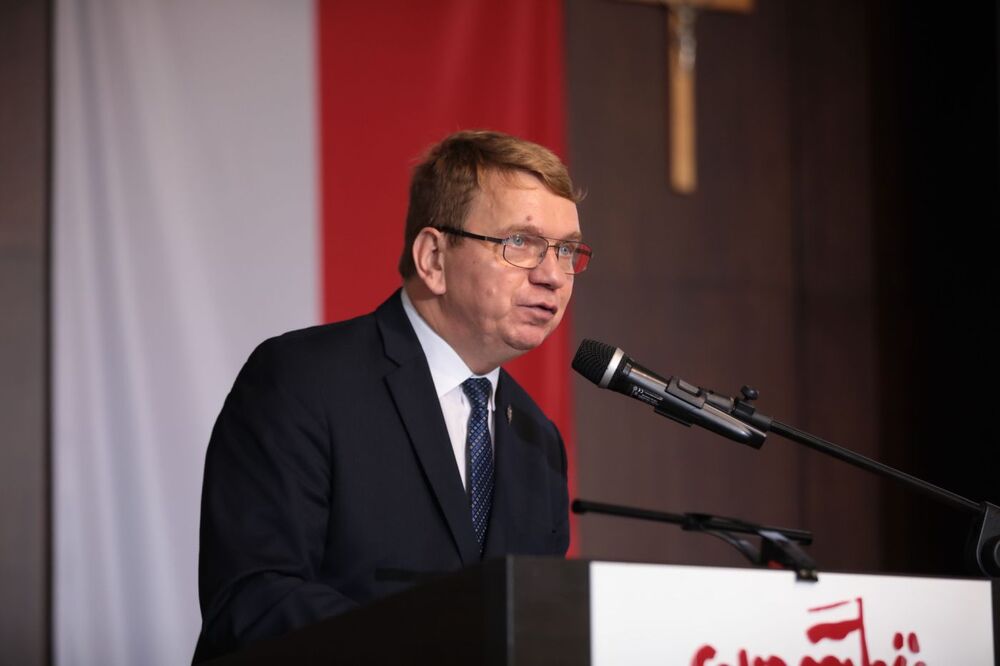 Dyrektor Oddziału IPN w Gdańsku prof. dr hab. Mirosław Golon podczas uroczystości wręczenia Krzyży Wolności i Solidarności w Gdańsku – 31 sierpnia 2021. Fot. Mikołaj Bujak (IPN)