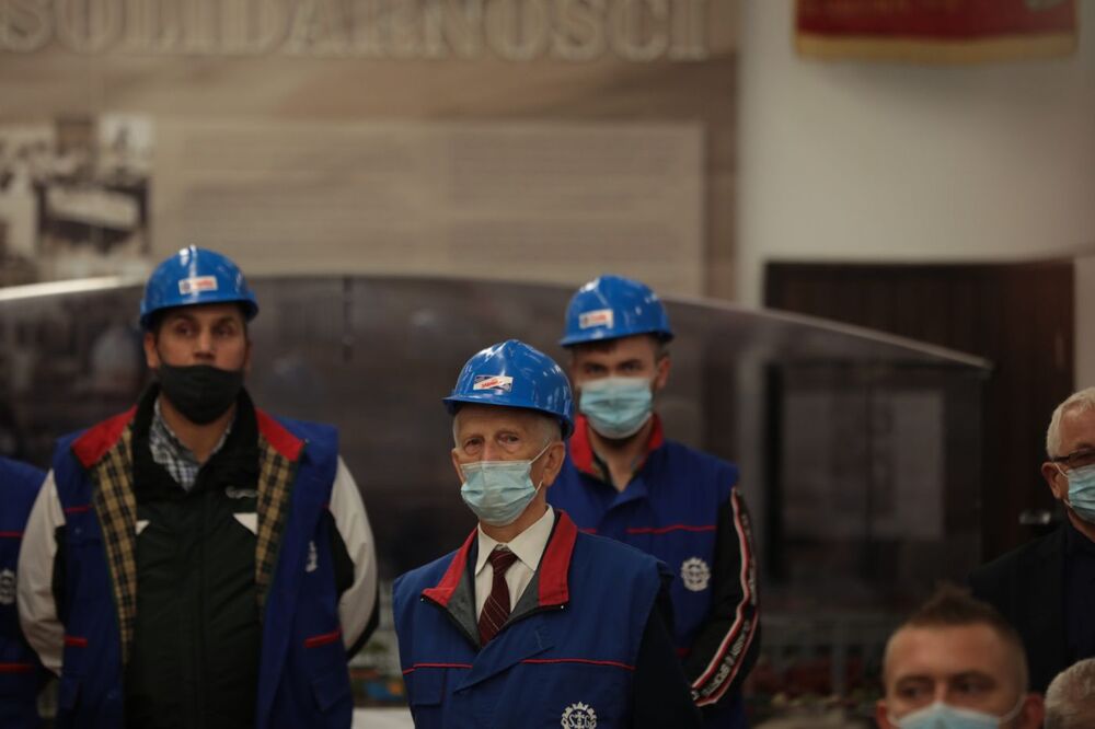 Oficjalne uroczystości 41. rocznicy powstania „Solidarności” w Sali BHP w Gdańsku – 31 sierpnia 2021. Fot. Mikołaj Bujak (IPN)