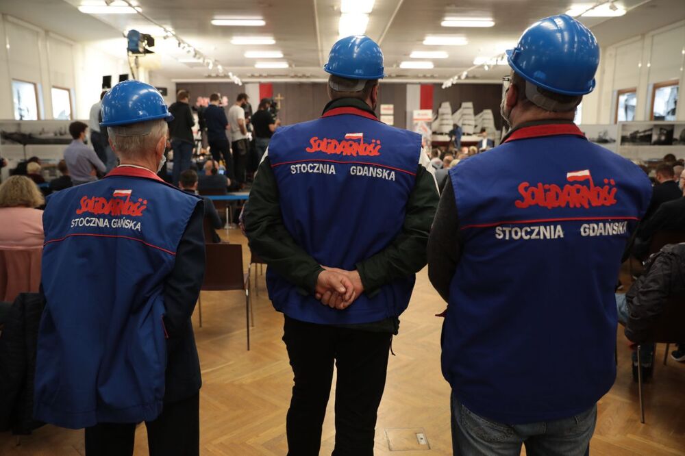 Oficjalne uroczystości 41. rocznicy powstania „Solidarności” w Sali BHP w Gdańsku – 31 sierpnia 2021. Fot. Mikołaj Bujak (IPN)