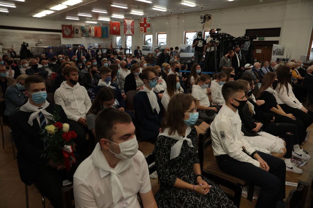 Oficjalne uroczystości 41. rocznicy powstania „Solidarności” w Sali BHP w Gdańsku – 31 sierpnia 2021. Fot. Mikołaj Bujak (IPN)