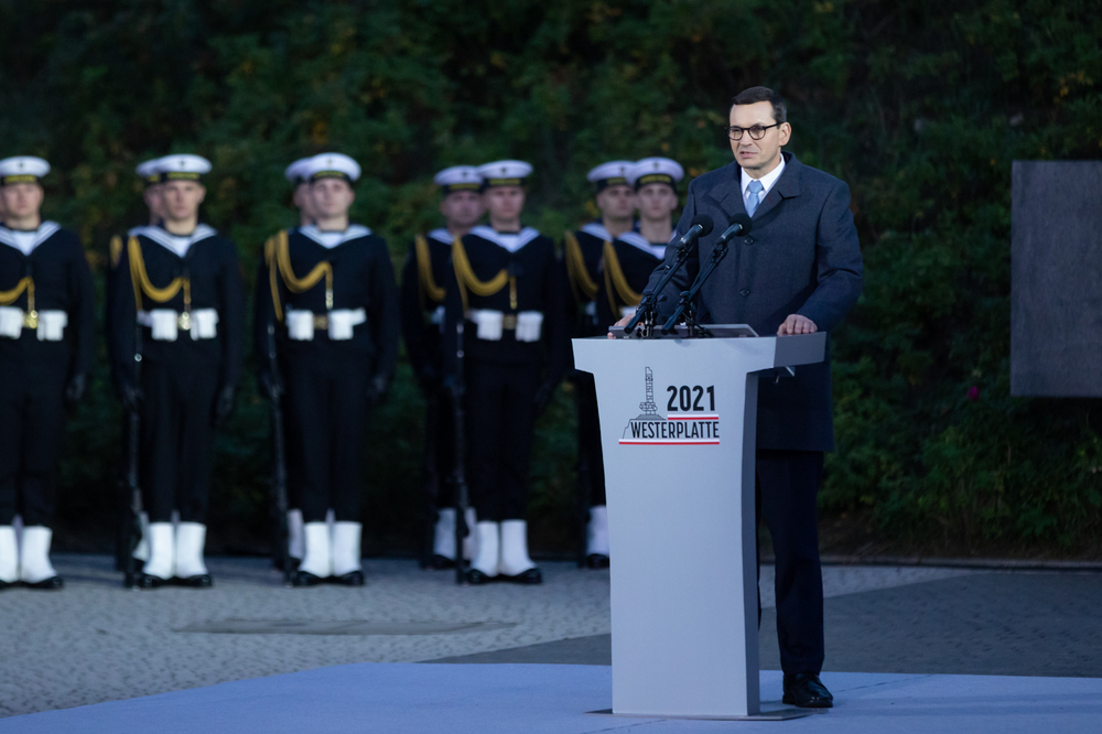 Uroczystości rocznicowe pod pomnikiem Obrońców Wybrzeża na Westerplatte – Gdańsk, 1 września 2021. Fot. Mikołaj Bujak (IPN)