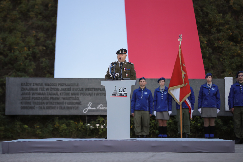 Uroczystości rocznicowe pod pomnikiem Obrońców Wybrzeża na Westerplatte – Gdańsk, 1 września 2021. Fot. Mikołaj Bujak (IPN)