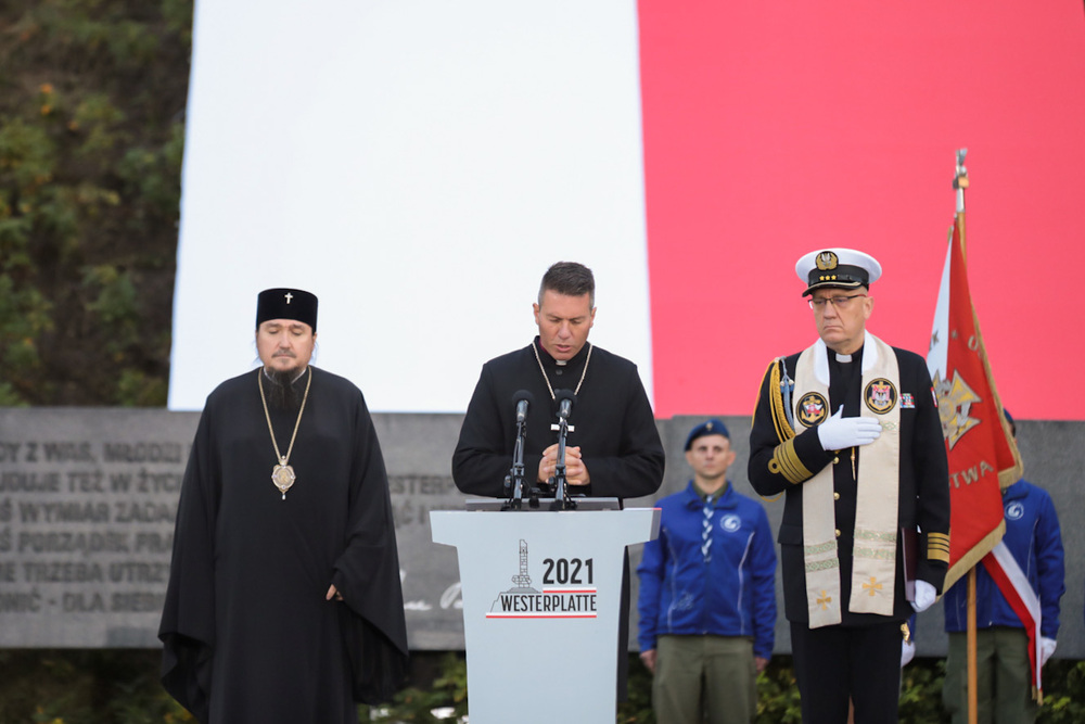 Uroczystości rocznicowe pod pomnikiem Obrońców Wybrzeża na Westerplatte – Gdańsk, 1 września 2021. Fot. Mikołaj Bujak (IPN)