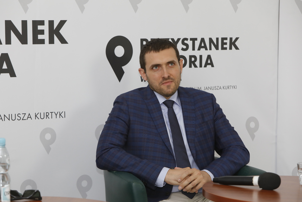 Dr Witold Bagieński. Dyskusja „Jak powstał Zarząd Wywiadu UOP?” z cyklu „Historia zza kulis” – 7 września 2021. Fot. Piotr Życieński (IPN)