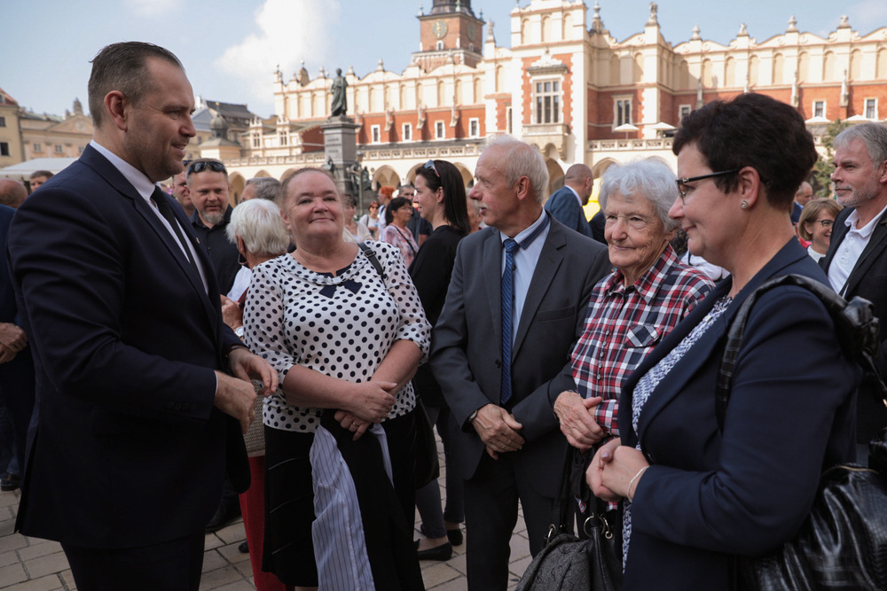 Uroczystości upamiętniające ks. Władysława Gurgacza, Ryszarda Kłaputa i ppor. Tadeusza Zajączkowskiego – Kraków, 14 września 2021. Fot. Mikołaj Bujak (IPN)
