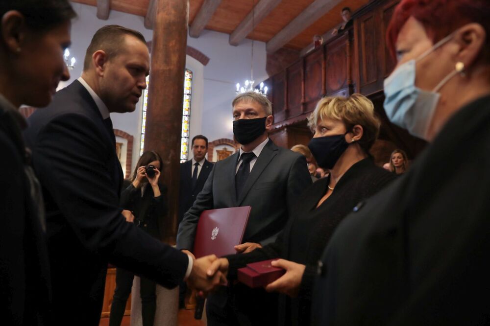 Uroczystości pogrzebowe Antoniego Wąsowicza ps. „Roch” – Golczewo, 16 września 2021. Fot. Mikołaj Bujak (IPN)