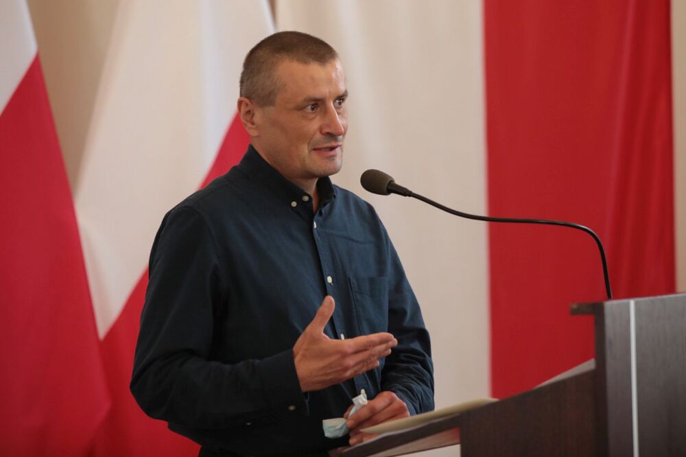 Dr Tomasz Bereza, pracownik Oddziału IPN w Rzeszowie – 23 września 2021. Fot. Mikołaj Bujak (IPN)