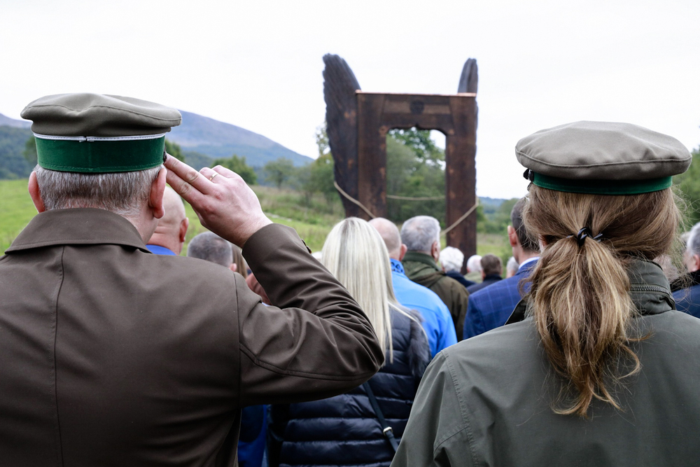 Odsłonięcie pomnika poświęconego Ludziom Wolności i Solidarności z Bieszczad – Wołosate, 25 września 2021. Fot. Sławek Kasper (IPN)