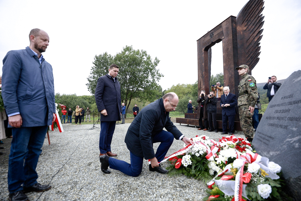 Odsłonięcie pomnika poświęconego Ludziom Wolności i Solidarności z Bieszczad – Wołosate, 25 września 2021. Fot. Sławek Kasper (IPN)