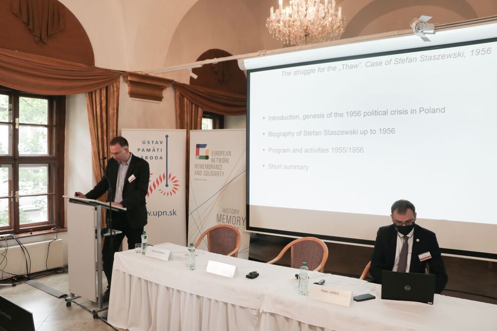 Konferencja „Partie komunistyczne w bloku sowieckim w latach 1956–1968. Od destalinizacji do zmian gospodarczych” – Bratysława, 29 września 2021. Fot. Ústav pamäti národa