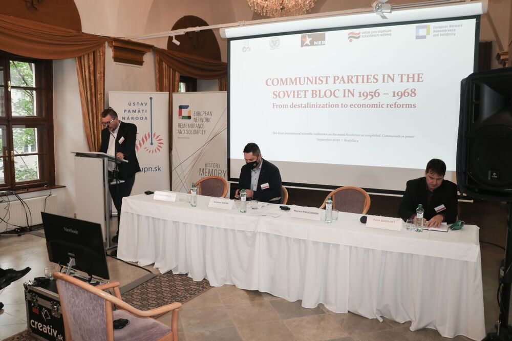 Konferencja „Partie komunistyczne w bloku sowieckim w latach 1956–1968. Od destalinizacji do zmian gospodarczych” – Bratysława, 29 września 2021. Fot. Ústav pamäti národa