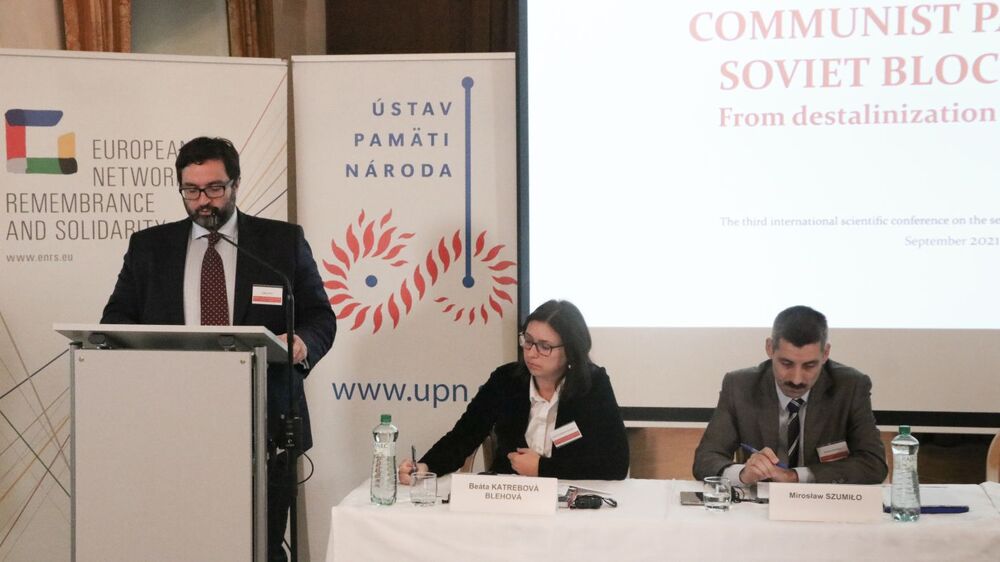 Konferencja „Partie komunistyczne w bloku sowieckim w latach 1956–1968. Od destalinizacji do zmian gospodarczych” – Bratysława, 29 września 2021. Fot. Ústav pamäti národa