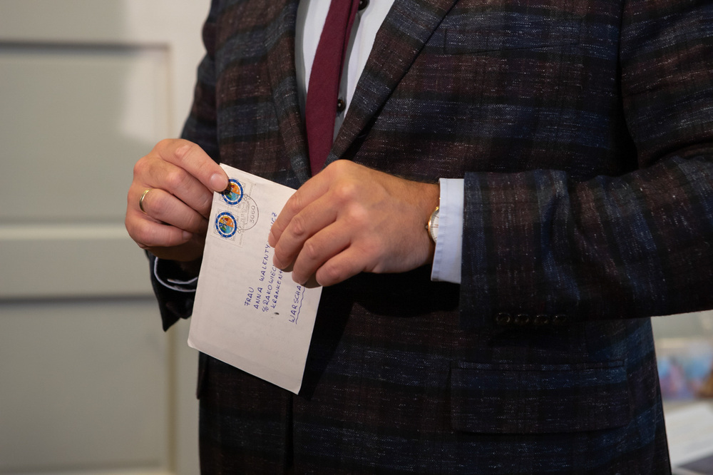 IPN otrzymał nieznaną wcześniej korespondencję z 1982 roku adresowaną do Anny Walentynowicz – Gdańsk, 7 października 2021. Fot. Mikołaj Bujak (IPN)