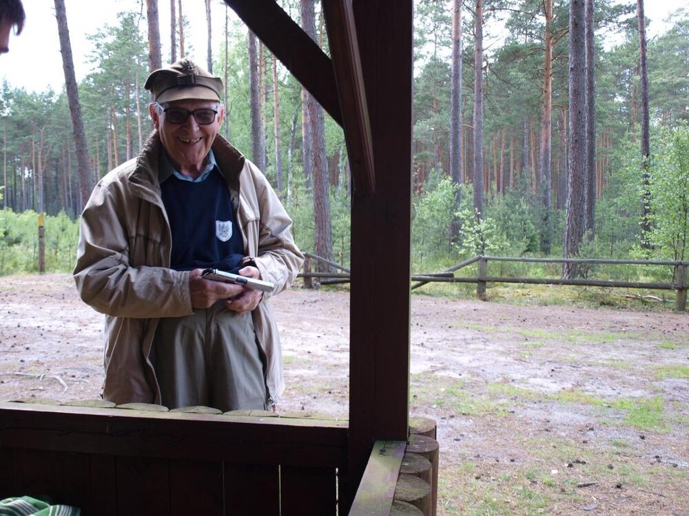 Józef Bandzo „Jastrząb” podczas corocznego Rajdu szlakiem żołnierzy mjr. „Łupaszki” na Pomorzu Gdańskim. Foto: Marta Chmielińska.