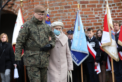 Uroczystości upamiętniające żołnierzy Narodowego Zjednoczenia Wojskowego z ostatniego patrolu „Roja” – Pawłowo Kościelne, 16 października 2021. Fot. Mikołaj Bujak (IPN)