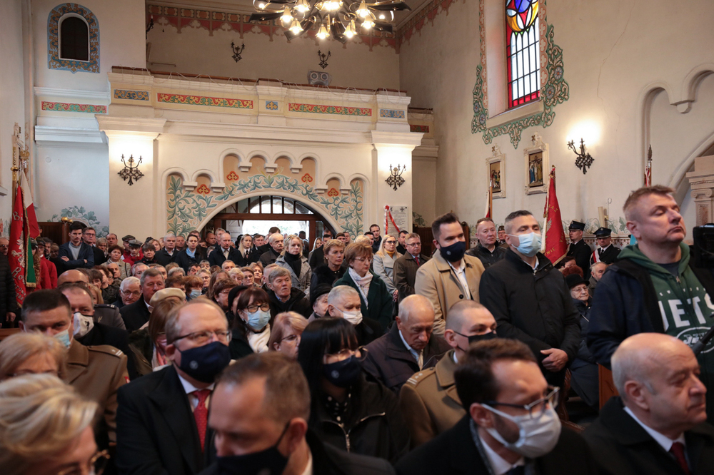 Uroczystości upamiętniające żołnierzy Narodowego Zjednoczenia Wojskowego z ostatniego patrolu „Roja” – Pawłowo Kościelne, 16 października 2021. Fot. Mikołaj Bujak (IPN)