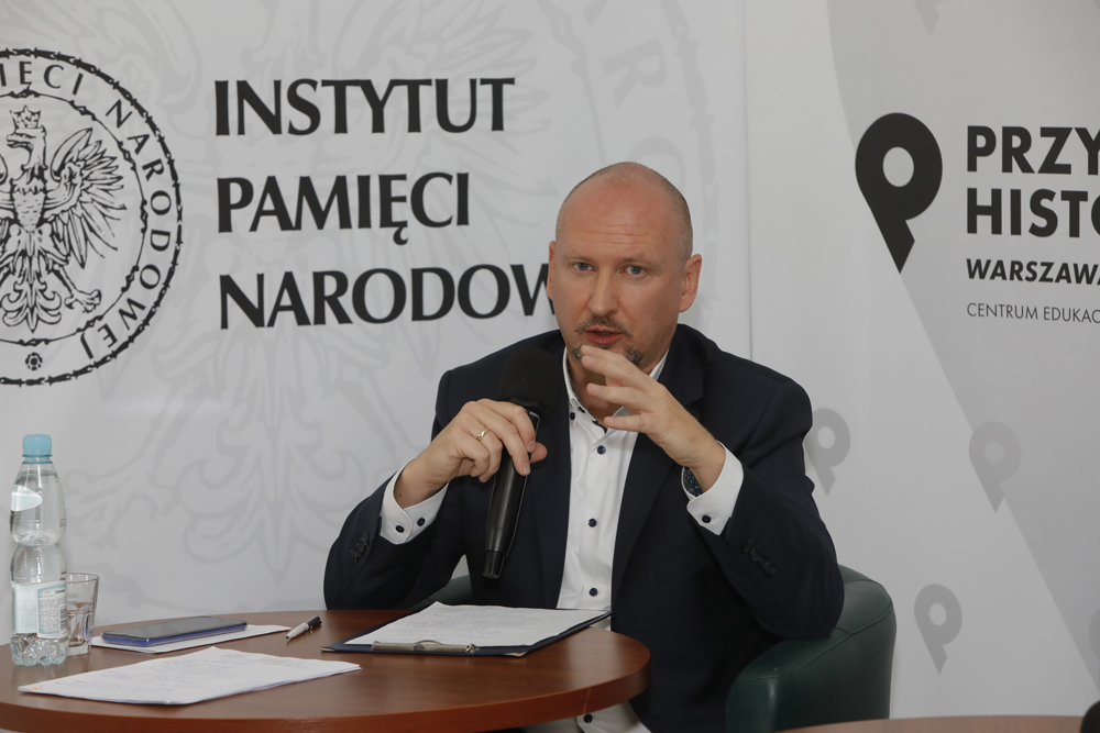 Dr Robert Spałek. Dyskusja o Październiku '56 – Warszawa, 20 października 2021. Fot. Piotr Życieński (IPN)dD