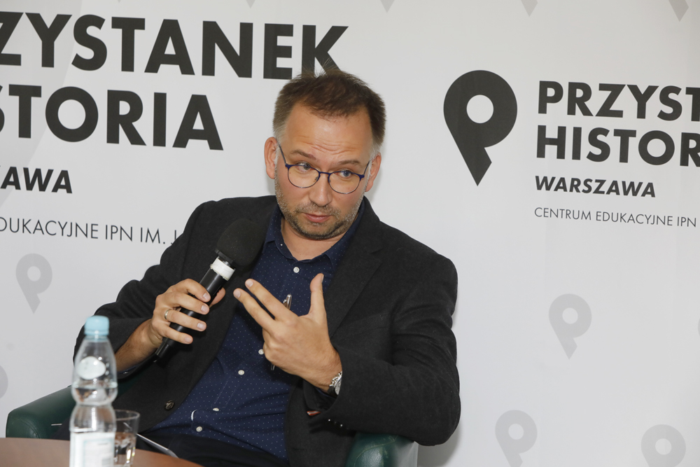 Dr Paweł Sasanka. Dyskusja o Październiku '56 – Warszawa, 20 października 2021. Fot. Piotr Życieński (IPN)dD