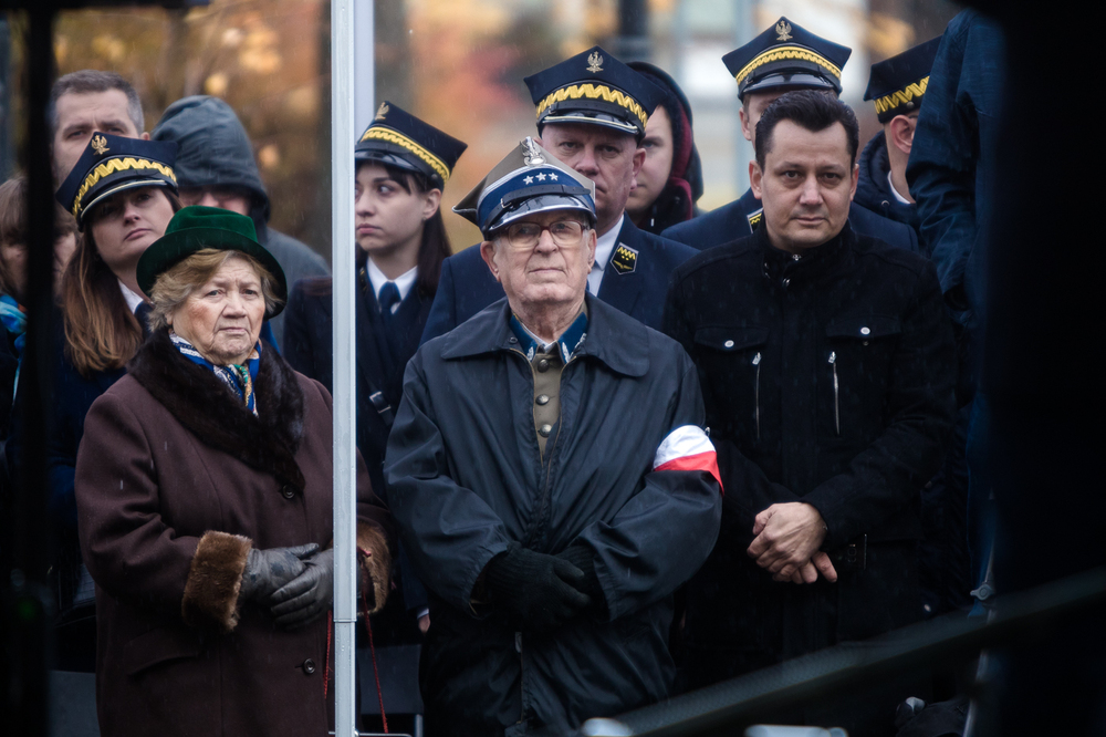 Uroczystość nadania dworcowi kolejowemu w Ciechanowie imienia por. Romana Dziemieszkiewicza – 23 października 2021. Fot. Sławek Kasper (IPN)