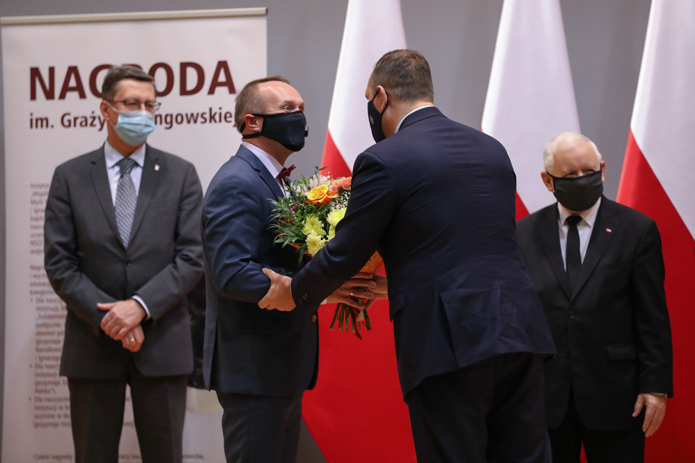 Wręczenie nagrody im. Grażyny Langowskiej – Olsztyn, 25 października 2021. Fot. Mikołaj Bujak (IPN)