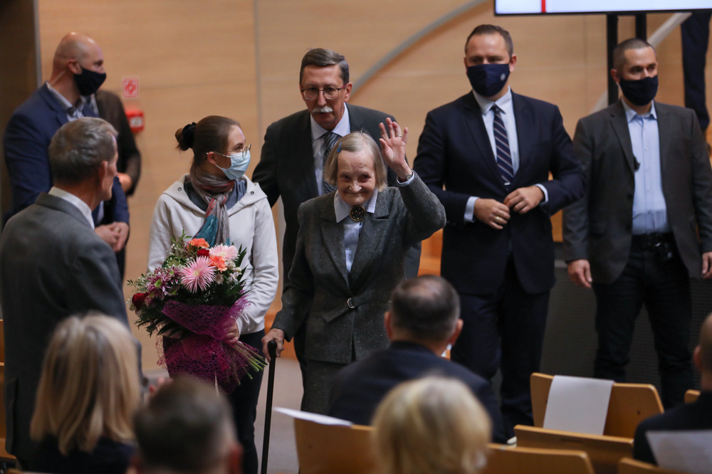 Wręczenie nagrody im. Grażyny Langowskiej – Olsztyn, 25 października 2021. Fot. Mikołaj Bujak (IPN)