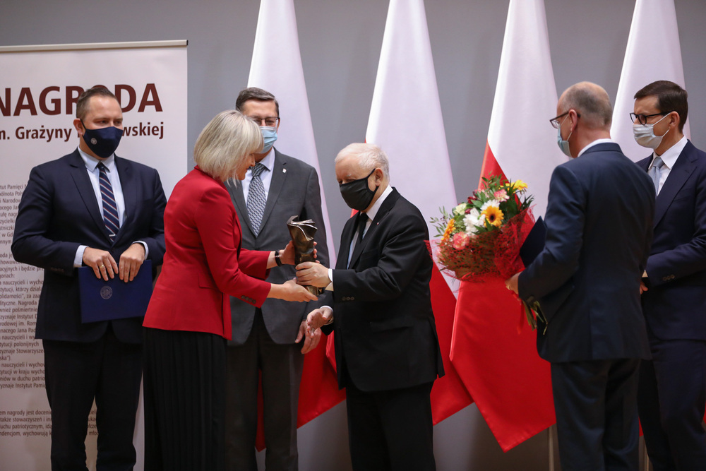 Wręczenie nagrody im. Grażyny Langowskiej – Olsztyn, 25 października 2021. Fot. Mikołaj Bujak (IPN)