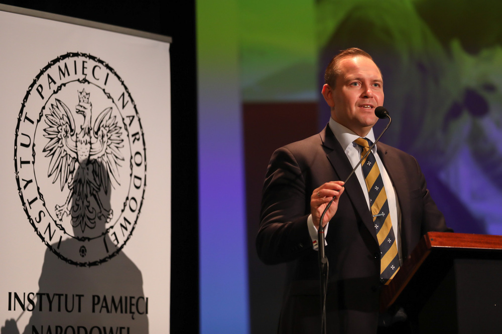 Spotkanie prezesa IPN w Radomiu, poświęcone Teresie Grodzińskiej i kpt. Józefowi Marjańskiemu – 26 października 2021. Fot. Mikołaj Bujak (IPN)